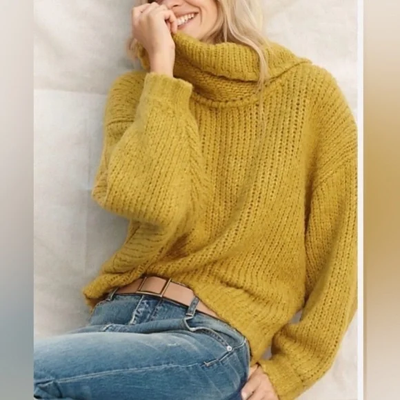 Pilcro Zamora wool blend cowl neck sweater, medium - Picture 1 of 8